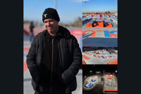 Pibotto en el skatepark de San Juan, el primero olímpico en el país, con homologación mundial.