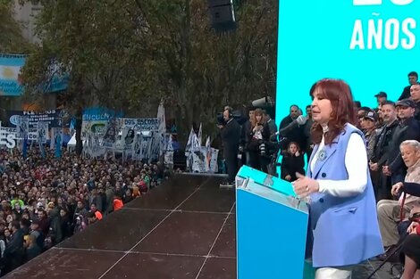 Cristina Fernández de Kirchner en vivo desde Plaza de Mayo