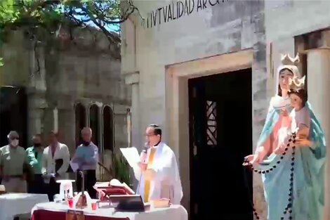 Rodrigo Vázquez durante un acto en conmemoración del último levantamiento carapintada. 