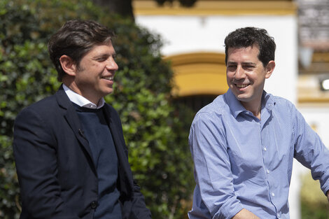 Wado de Pedro y Axel Kicillof, protagonistas del armado electoral del kirchnerismo.