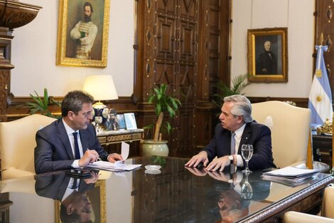 Alberto Fernández y Sergio Massa se reunieron en la Casa Rosada.