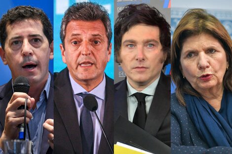 Wado De Pedro, Sergio Massa, Javier Milei y Patricia Bullrich, compiten por la pole position del establishment