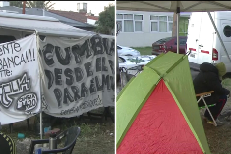 El apoyo a L-Gante: familiares y amigos acampan frente a la cárcel