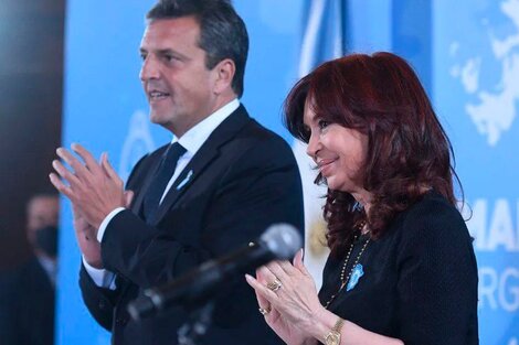 Ministro Sergio Massa y vicepresidenta Cristina Kirchner.