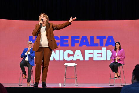 Fein en un acto de campaña electoral.