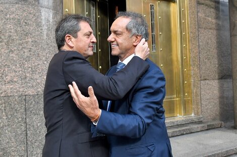 Sergio Massa y Daniel Scioli se reunieron este jueves. 