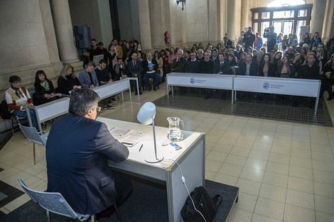 El simulacro de audiencia se realizó en la ex Aduana.