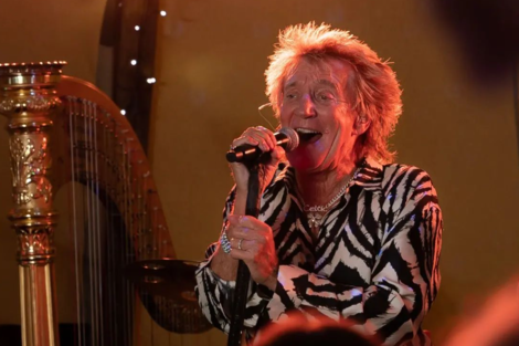 Rod Stewart se presenta en el estadio GEBA. Imagen: @sirrodstewart