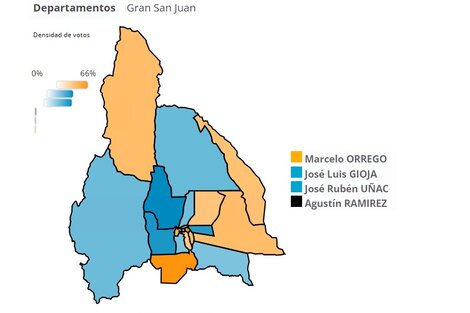 Elecciones en San Juan: el mapa interactivo con todos los resultados