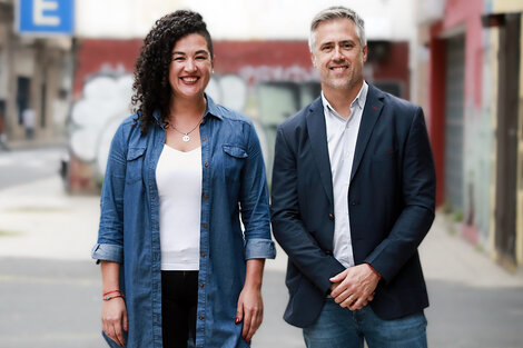 Alejandra Gómez Sanz y Leandro Busatto, precandidatos por Avancemos Juntos a la gobernación. 