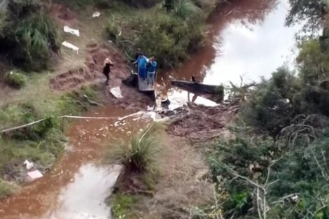 Operativo en el río Tragadero, Chaco. (Captura de video)