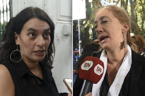 Gabriela Durruty, abogada de APDH y Nadia Schujman, de HIJOS. 