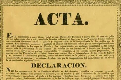 La Aduana recuperó un impreso original de la declaración de la Independencia de 1816