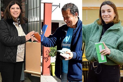 Clara García, Carlos Del Frade y Lucila de Ponti.