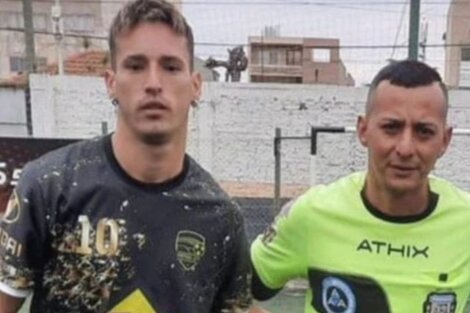 Qué había dicho el futbolista que le pegó una patada al árbitro y el mensaje que le mandó a su mujer