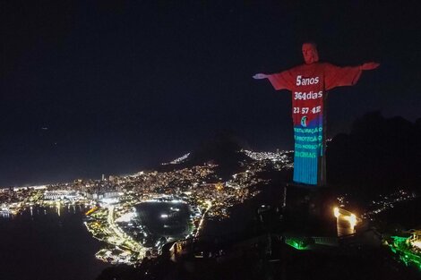 Brasil: el "Reloj Climático" se proyectó en el Cristo Redentor y dio su veredicto