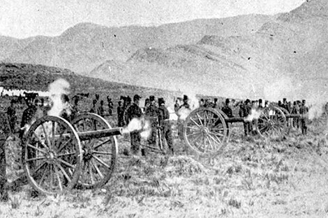 Cañones en la Campaña del Desierto