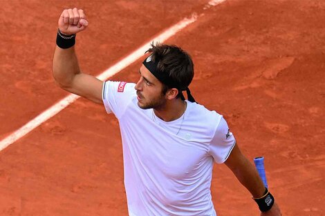 Tomás Etcheverry festeja su pasaje a las semifinales. (Fuente: AFP)