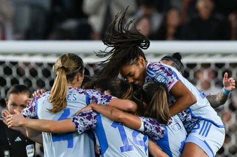 El festejo de las jugadoras españolas (Fuente: AFP)