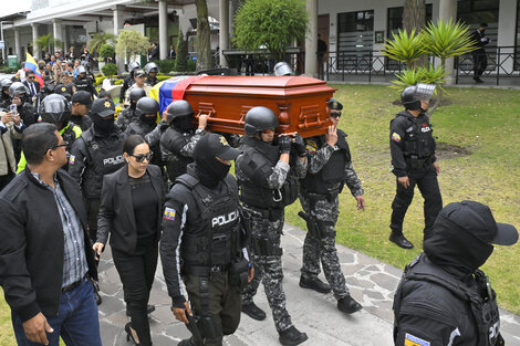 El entierro del candidato Fernando Villavicencio. (Fuente: AFP)