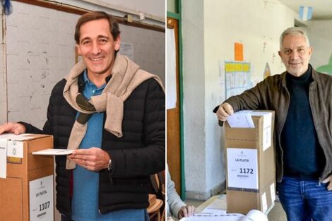 Julio Garro y Julio Alak durante la votación del domingo. 