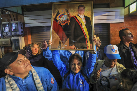 Simpatizantes de Luisa González, del partido de Correa.  (Fuente: EFE)