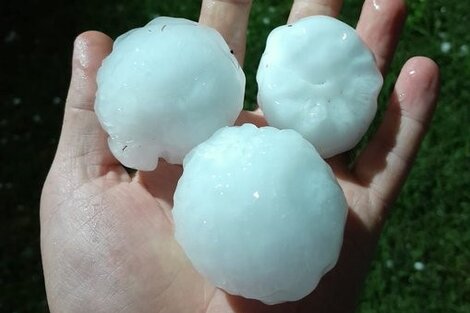 Granizo en Pergamino: cayeron piedras del tamaño de una pelota de tenis