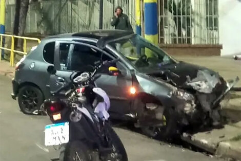 El auto quqe chocó al Suzuki Fun en el que viajaba la víctima.