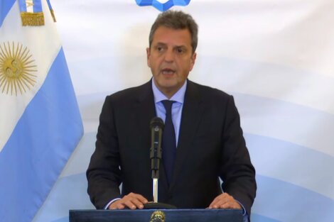 El discurso de Sergio Massa tras el desembolso del Fondo Monetario Internacional