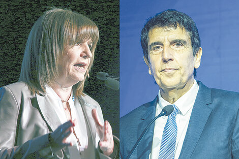 Candidata Patricia Bullrich y su futuro vocero económico Carlos Melconian.