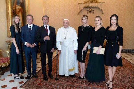 El Papa Francisco recibió a Sylvester Stallone: "Hemos crecido viendo sus películas"