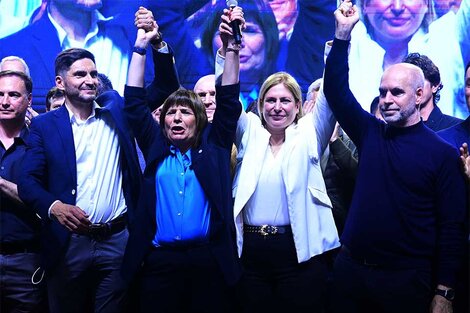 Pullaro, Bullrich, Scaglia y Rodríguez Larreta, de festejo.