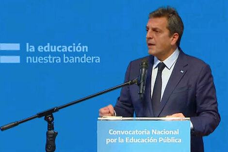 Sergio Massa anunció un proyecto que promueve mayor inversión en educación.