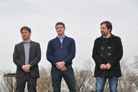 Bruno Buyatti junto a Axel Kicillof y Nicolás Kreplak. 