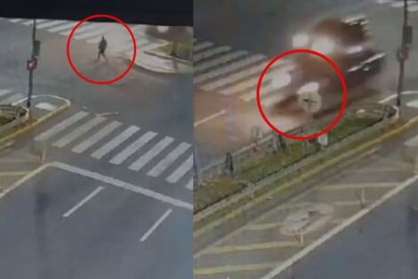 El video del accidente donde Cruz Novillo Astrada atropelló al peatón en Retiro. 