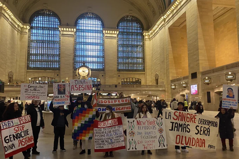 Protesta contra Boluarte en Nueva york 