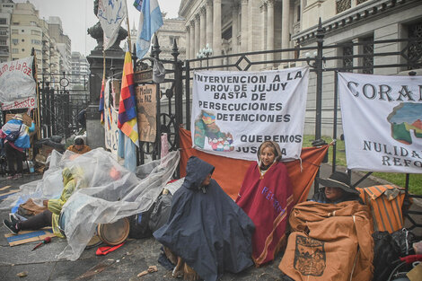 Huelga de hambre en el Congreso de tres integrantes del Malón de la Paz