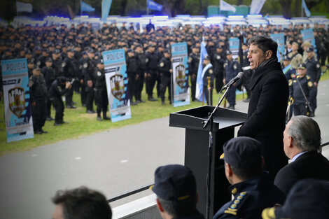 Axel Kicillof en la Escuela de Policía “Juan Vucetich”, de Berazategui.