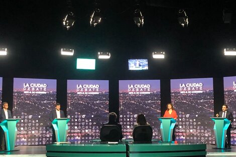 Santoro, Macri, Biasi y Marra, los candidatos a jefe de gobierno porteño.