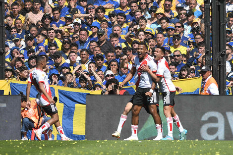 Salomón Rondón y Enzo Díaz anotaron los dos goles de la victoria de River en La Bombonera