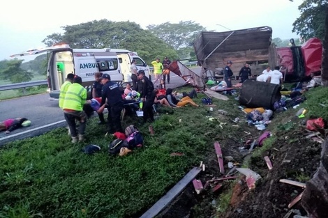 Tragedia en una carretera de Chiapas. 