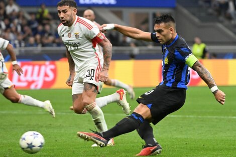 Champions League: el Inter de Lautaro batió al Benfica de Di María y Otamendi