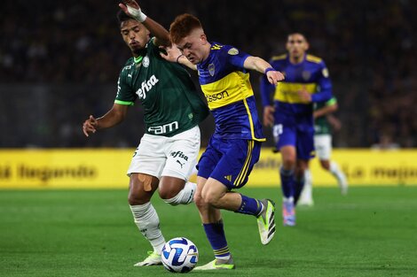 Barco durante la revancha con Palmeiras en Brasil (Fuente: AFP)