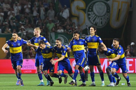 El festejo de Boca por penales ante Palmeiras