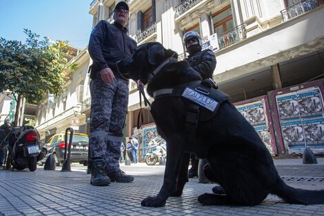 Una de las postales de los equipos de AFIP en cuevas del microcentro porteño.