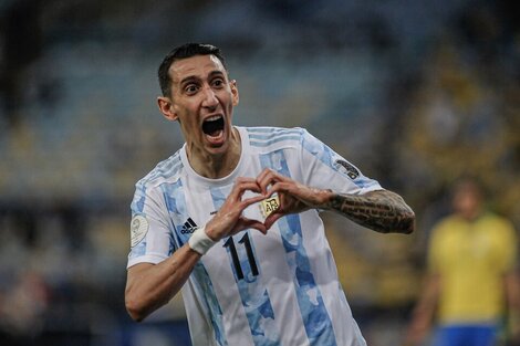 El gol de Di María contra Brasil, en la final de la Copa America 2021.