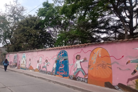 Mural en memoria de militantes asesinados en Rosario de Lerma 