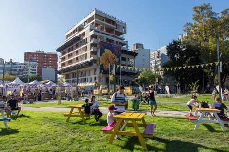 El tramo inaugurado y atrás, los edificios en construcción.