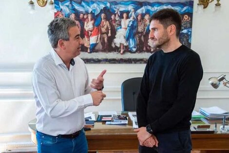 Pablo Javkin y el gobernador electo Maximiliano Pullaro.