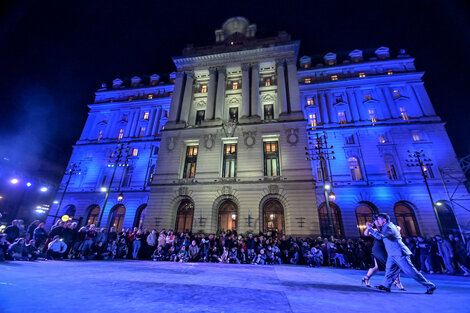 La explanada del Centro Cultural Kirchner, uno de los epicentros de la Milonga Abierta